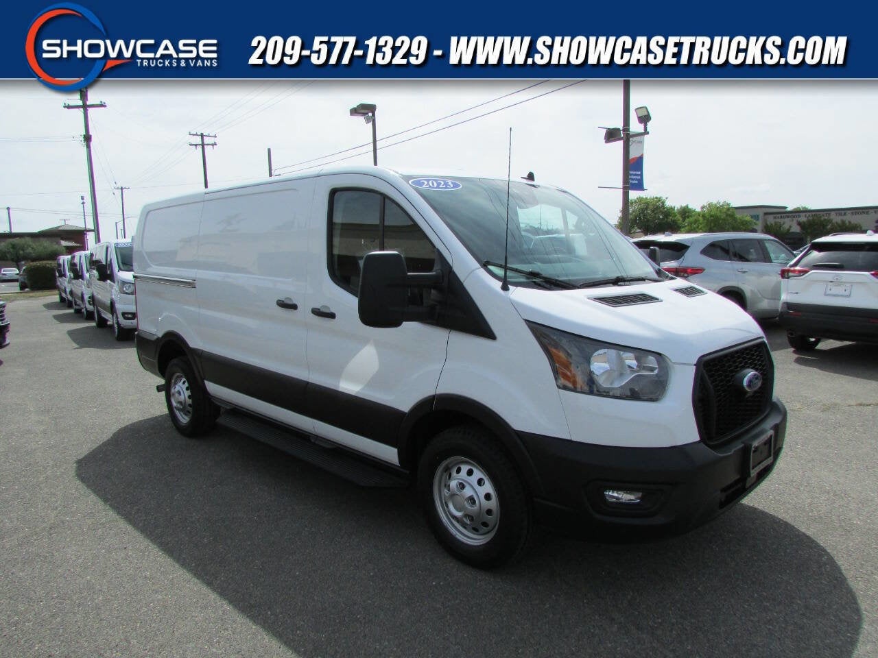 2023 Ford Transit Cargo Van 250 3dr SWB Low Roof Cargo Van in Oxford White — front three-quarter view