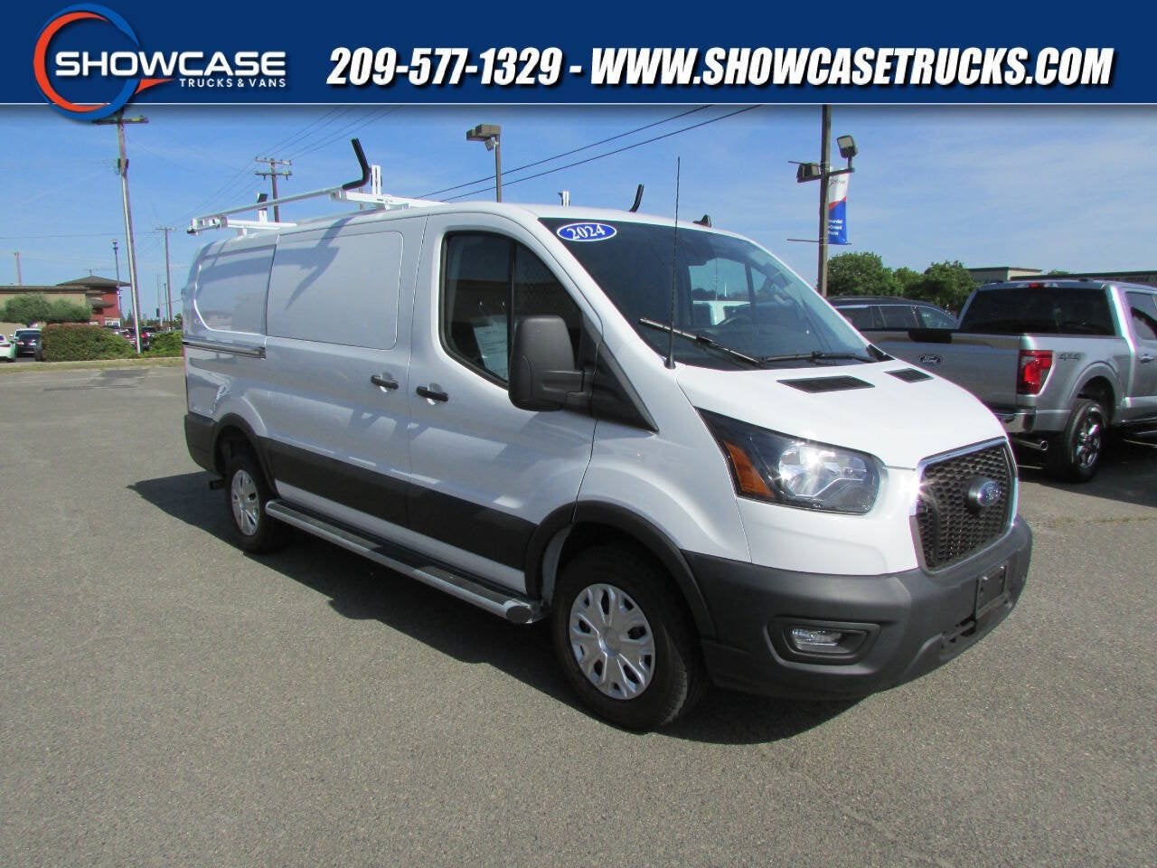 2024 Ford Transit Cargo Van 250 3dr SWB Low Roof Cargo Van in Oxford White — front three-quarter view