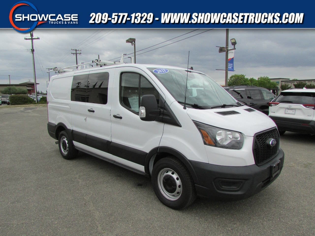 2021 Ford Transit Cargo Van 150 3dr SWB Low Roof Cargo Van in Oxford White — front three-quarter view
