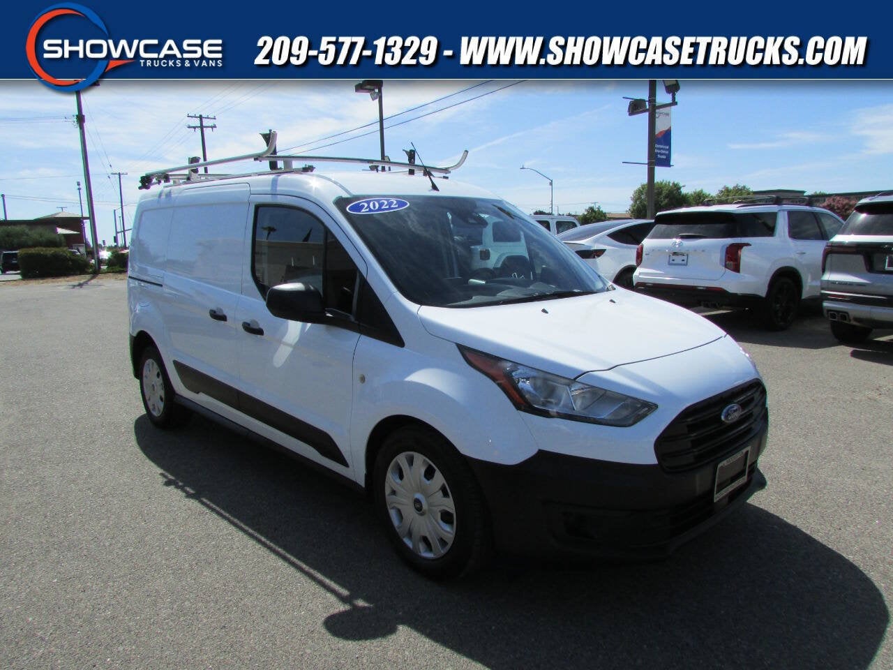 2022 Ford Transit Connect Van XL in Frozen White Metallic — front three-quarter view